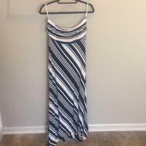 Banana Republic striped tube maxi dress